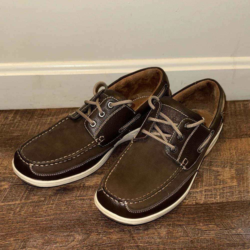 Men's Florsheim Lakeside Oxford Moc Toe 13157-200 Brown Nubuck Leather Sz 11